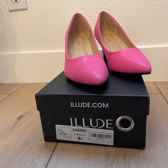 ILLUDE Flamingo Pink Pointed Toe Pumps – Assorted Sizes - Picture 5 of 11